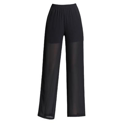 垂感抗皱高腰雪纺防晒长裤