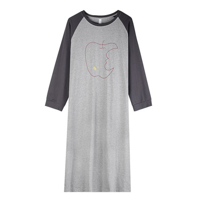 轩靓睡裙女春秋季纯棉长袖超长裙