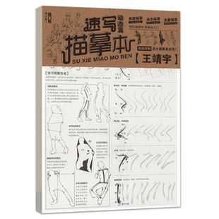 【14年老店】速写描摹本动态篇王靖宇2020敲门砖眼头鼻手嘴足耳衣纹照片抽线名作临摹浅印描摹蒙纸描摹速写人物技法临摹范本