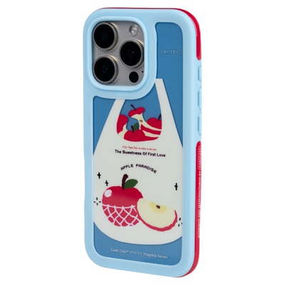 CARECASE购物袋苹果蓝边手机壳