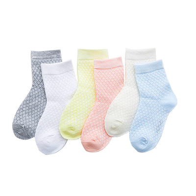 男女儿童袜子透气中筒网眼袜袜子