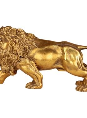 中式风黄铜客厅办公室动物工艺品