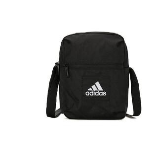 Adidas阿迪达斯男女简约时尚休闲腰包便携斜挎包黑色单肩包IT2048