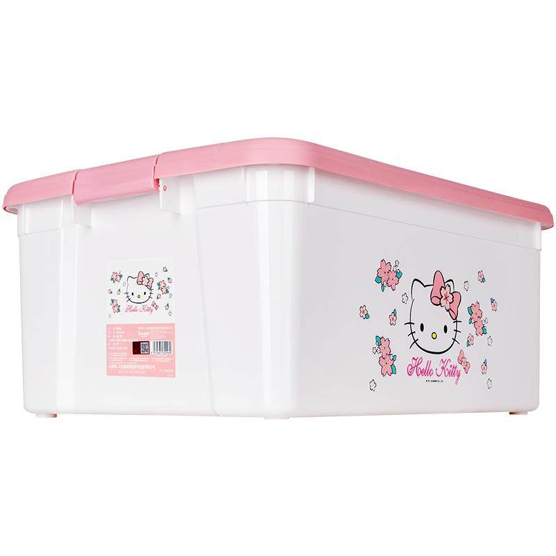 爱丽思儿童玩具塑料收纳箱Kitty衣服家用整理箱爱丽丝大号储物箱