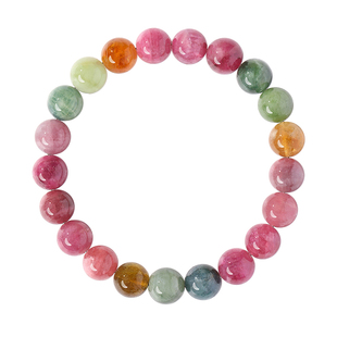 天然水晶7A+收藏级巴西老矿碧玺手链彩虹冰淇淋手串女送女友礼物