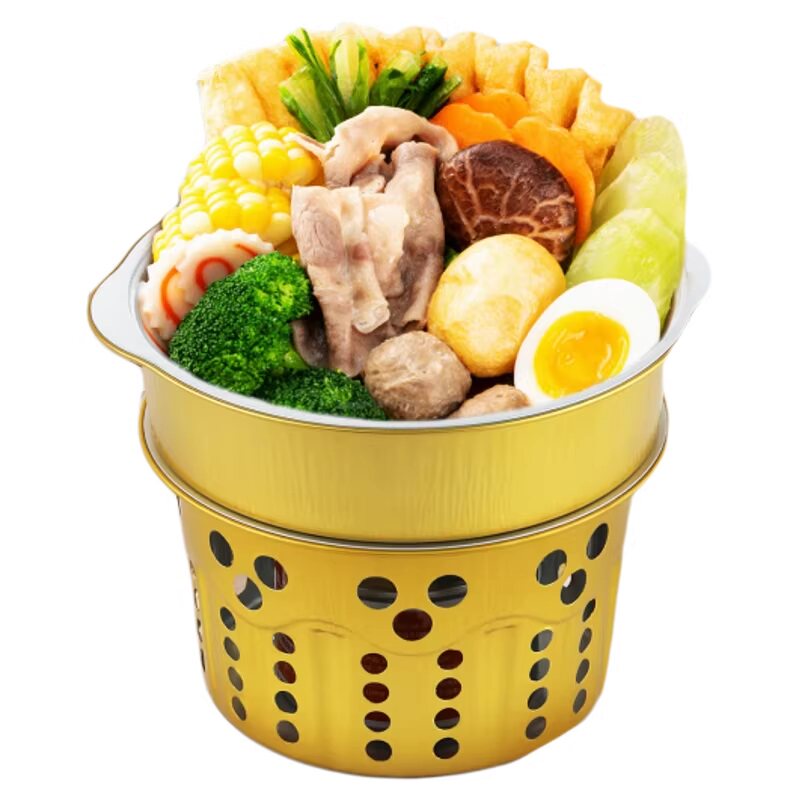 铝箔小火锅带酒精灯户外露营锅具