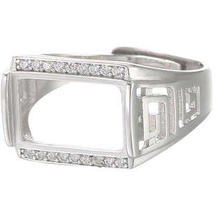 925纯银男女戒指空托8*13方形马鞍9*14戒托空托10*15 11*16 12*17