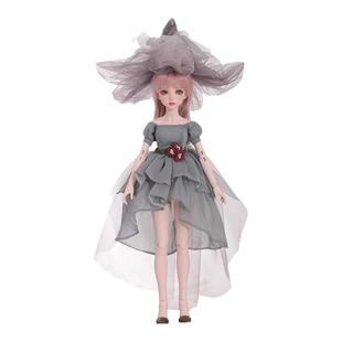 BJD娃娃4分人形玩偶莫琳紫色穿搭巫女帽森系原创潮玩JOYBJD玩趣堂