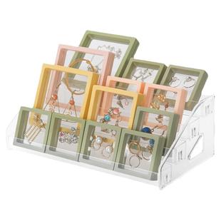 首饰盒防氧化耳钉收纳盒收拾展示架pe膜戒指手饰品项链耳环神器