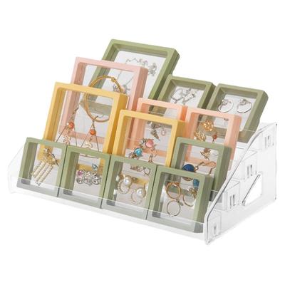 首饰盒防氧化耳钉收纳盒收拾展示架pe膜戒指手饰品项链耳环神器