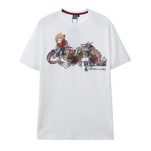 ONIARAI/鬼洗春夏新品地藏小王五龙腾龙短袖宽松T恤男式 J850176