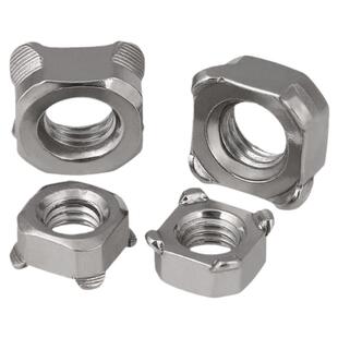 304不锈钢A型四方焊接螺母B形四角碰焊螺帽点焊螺丝帽M3M4M5M6M10