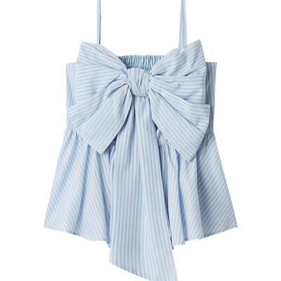 FRAY I.D2026春夏新品甜美时尚大蝴蝶结绑带吊带上衣FWFB261106