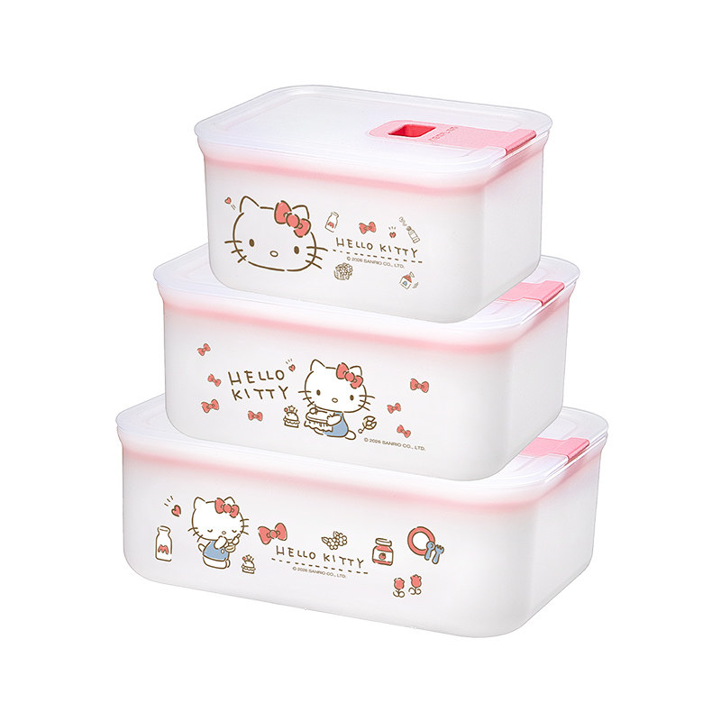 Neoflam果冻系列Hello Kitty保鲜盒微波炉饭盒密封餐盒水果便当盒