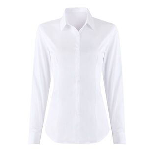 白衬衫女长袖春季新款抗皱韩版衬衣正装职业装工装工作服气质大码
