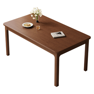 全实木餐桌长方形中古餐桌椅组合家用小户型饭桌长条中式饭桌子