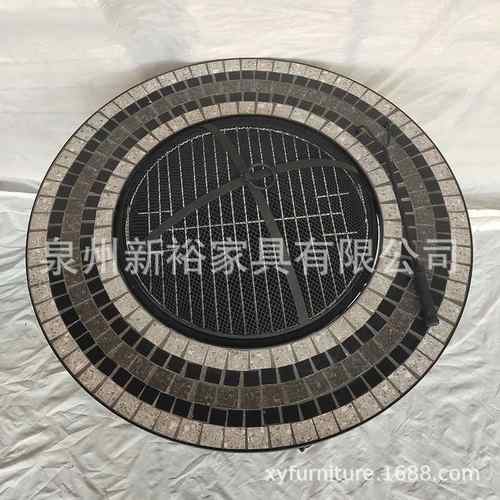 厂家直销 一件发货 可升降瓷砖围火炉铁配马赛克烧烤炉火炉桌