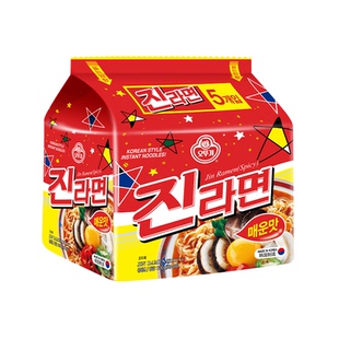 不倒翁韩国进口金拉面辣味120g*5袋