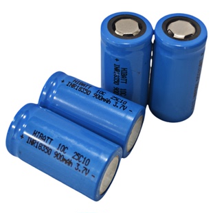 蓝色18350锂电池900mAh 3.7V 10C电动工具充电电池加工出线出镍片