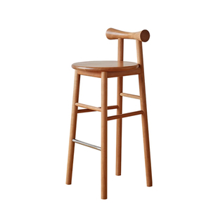 吧椅家用吧台椅子实木高脚凳岛台靠背高凳子前台高脚凳蝴蝶吧台凳