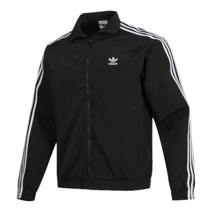 adidas阿迪达斯三叶草外套女款夏季新款立领经典三条杠韩版夹克