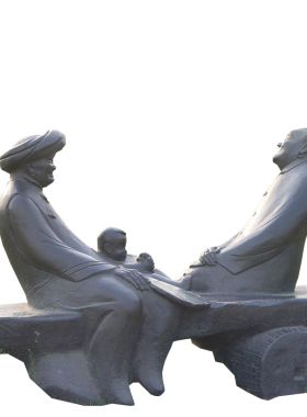 玻璃钢潮玩汉堡店卡通门头雕塑