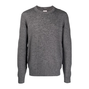 圣雪绒100%山羊绒男圆领简约纯色休闲长袖针织套衫打底多色百搭