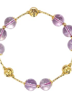 MGS/曼古银紫水晶串珠手链 2025新款轻奢女款轻奢高级感手串圆珠