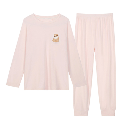 乐优家女士婴芙绒圆领套装家居服