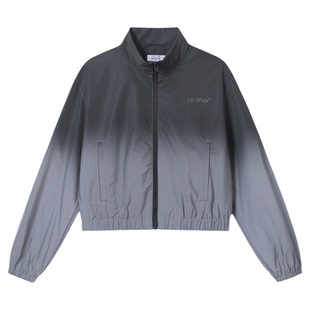 OFF-WHITE™新款简约立领拉链夹克外套女款渐变扎染百搭休闲上衣