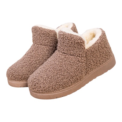 冬季老北京棉鞋加绒保暖舒适雪地靴一脚蹬平底棉鞋百搭时尚妈妈鞋