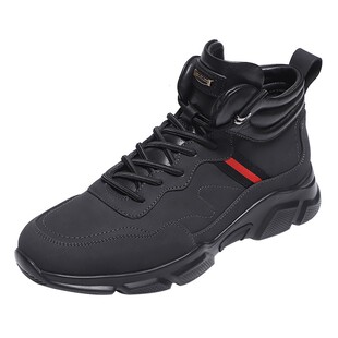 金利来男鞋2024冬季新款真皮厚底加绒高帮休闲皮鞋棉鞋275140430