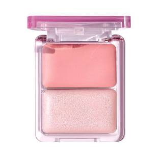 元气水光腮红~双色水光腮红膏 奶油滋润贴肤甜妹腮红高光自然立体