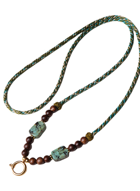 手工编织吊坠挂绳天然松石青金石