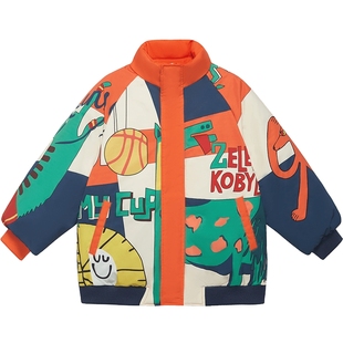 【设计师系列】MQD童装男童棉衣立领冬装儿童加厚保暖棉服