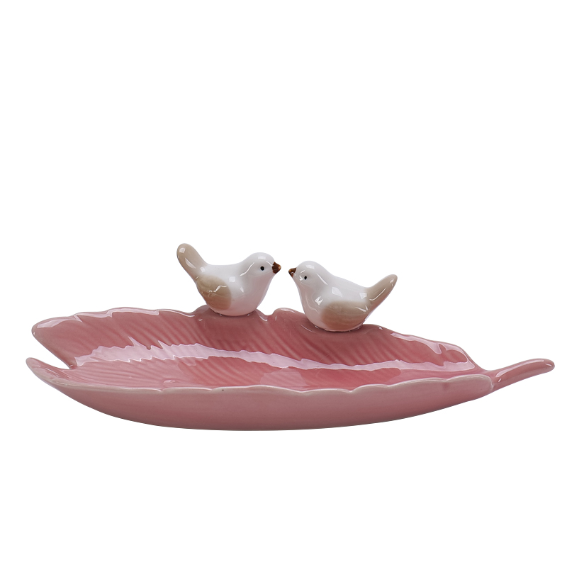 陶瓷小鸟点心盘珠宝首饰收纳盘创意可爱置物架肥皂碟轻奢高档摆盘