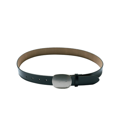 SoloForTwo 做旧方牌 牛皮腰带