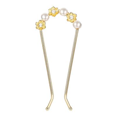 奢蔻饰品巴洛克风珍珠盘发U型簪