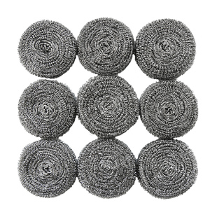 钢丝球家用不锈钢洗碗神器带手柄锅刷刷子不掉丝大号铁丝球清洁球