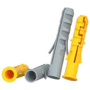 双圣小黄鱼塑料膨胀管 灰色膨胀螺丝胶塞螺栓涨塞6/8/10 12mm国标