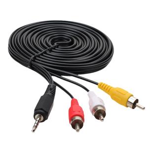 左右音频输出转换线双莲花公转3.5母AV线耳机插头功放电视机顶盒