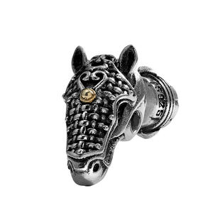 ROCKRIDE 重生逐风护佑耳钉 新款蒙古耳饰男925银高级礼物