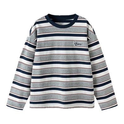 巴拉巴拉balaone儿童长袖t恤男童女童2025新款秋内搭速干纯棉上衣