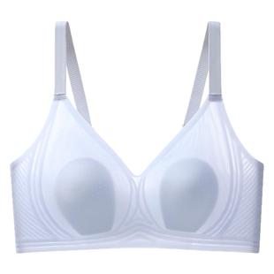 8036凉感无痕软支撑兔耳朵内衣无缝一片式超薄透气大胸显小文美背