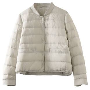 冬季小个子羽绒服女短款韩系棒球领宽松百搭时尚90白鸭绒保暖外套