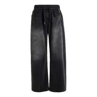 海上公路牛仔卫裤男士秋季Cityboy复古街头垂坠慵懒感休闲弯刀裤