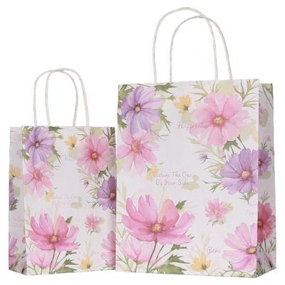 纸大人牛皮纸鸢尾花手提袋礼品袋