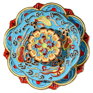 敦煌研究院藻井金属旋转冰箱贴博物馆文创磁贴甘肃旅游纪念品国潮