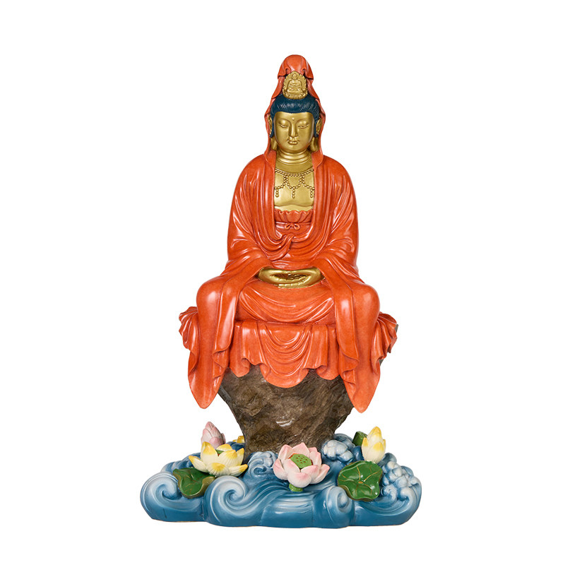 普陀山自在观音中式端庄摆件