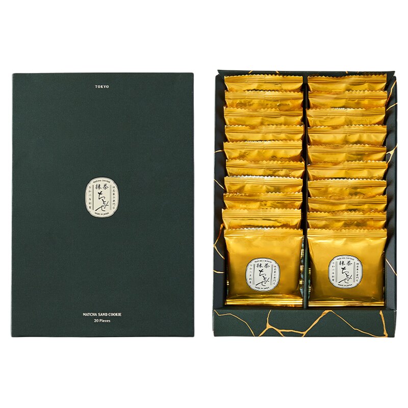 日本本土MATCHA CHITOSE 抹茶千岁宇治抹茶味夹心饼干伴手礼盒装